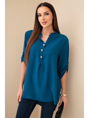 Kesi Włoski Blouse with a longer back nautical