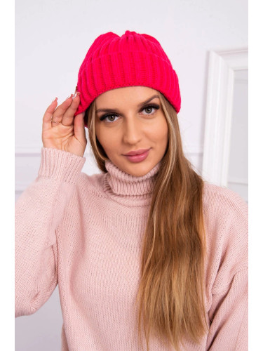 marka niezdefiniowana Cap with turn up Magda K293 fuchsia