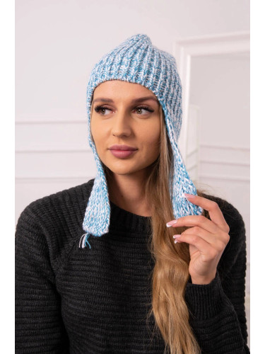 marka niezdefiniowana Women's long eared cap Jana K314 turquoise