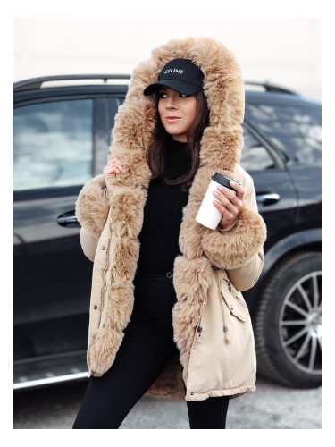 Дамска зимна парка с косъм CHARMFUR