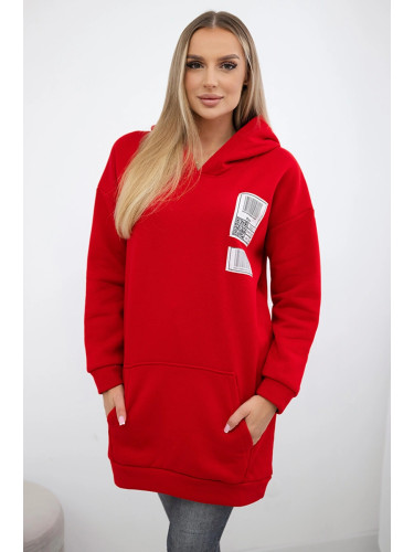 Hoodie with red patches