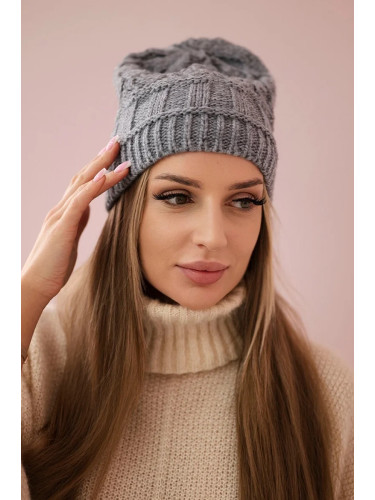 marka niezdefiniowana Cap with fleece Marta K231 dark gray