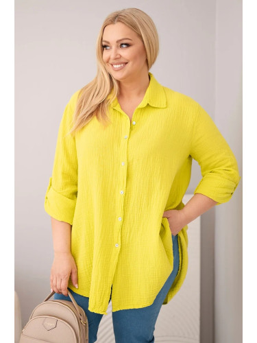 Kesi Włoski Cotton muslin shirt kiwi