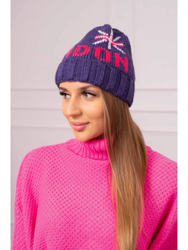 marka niezdefiniowana Women's cap London K385 dark violet