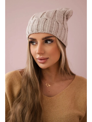marka niezdefiniowana Cap with fleece Iwona K221 beige
