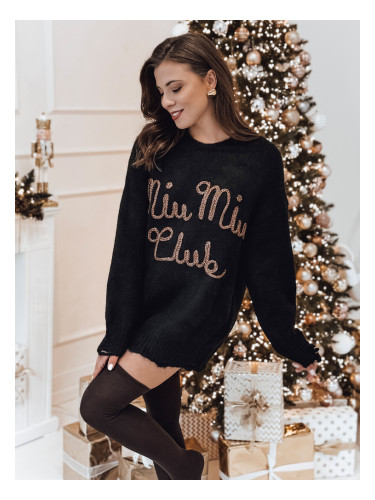 Дамски черен пуловер MIU MIU