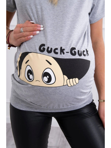 marka niezdefiniowana Maternity blouse Guck gray