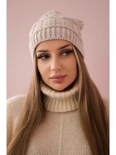 Kesi Cap with fleece Marta K231 light beige