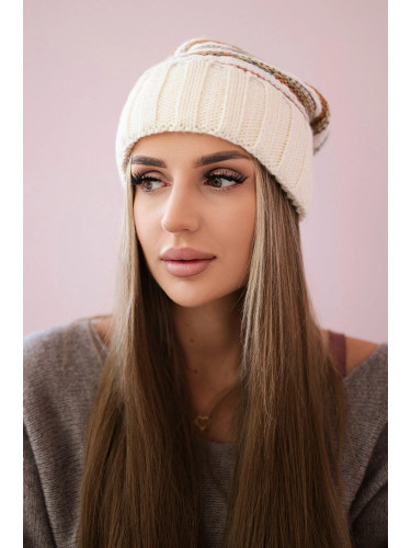 Women's cap Feba K330 ecru+blue