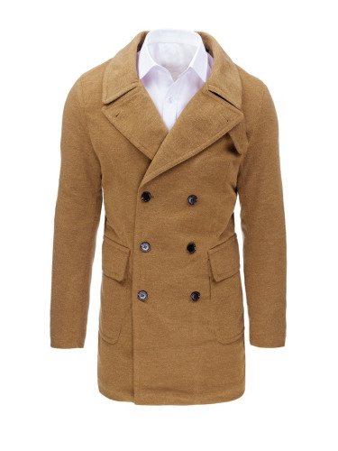 DStreet Płaszcz męski zimowy kamelowy