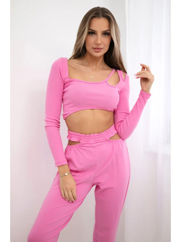 Set with blouse top - light pink