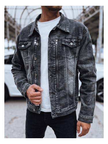 Kurtka męska jeansowa czarna Dstreet