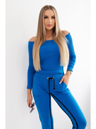 Purple-blue double stripe set