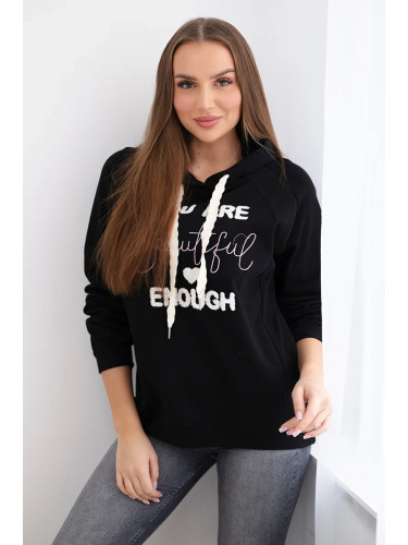 Cotton hoodie black
