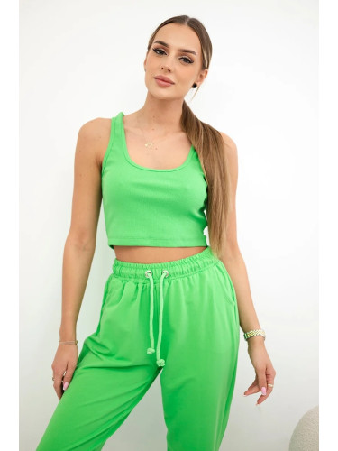 Set top+pants green neon