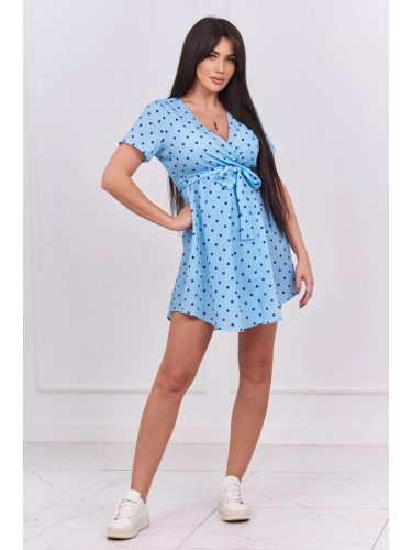 Blue polka dot dress