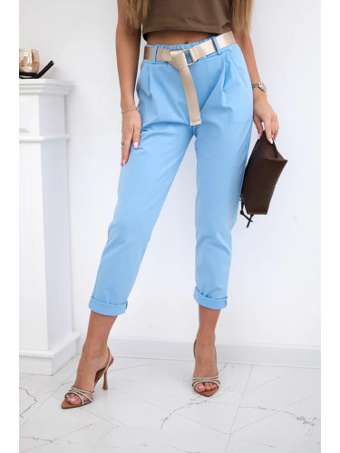 Kesi Włoski Punto trousers with belt blue