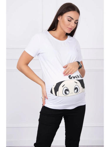 marka niezdefiniowana Maternity blouse Guck white