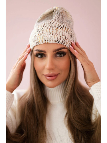 Kesi Cap with mohair Panterka K233 white