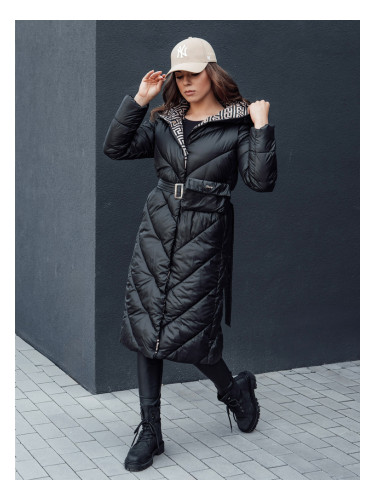 Płaszcz zimowy damski pikowany CELESTIE czarny Dstreet