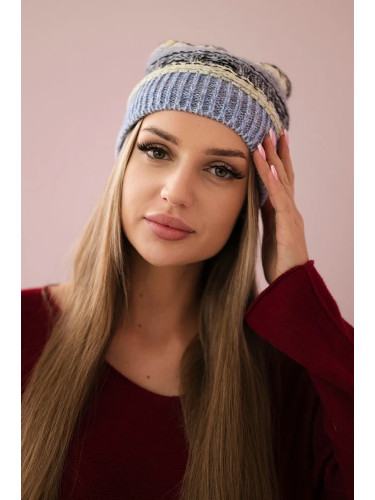 marka niezdefiniowana Cap with fleece Patrycja K254 yellow + black
