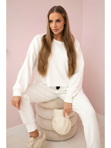 Set 2-piece sweatshirt + trousers ecru