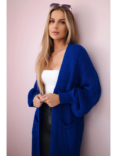 Long cardigan cornflower blue