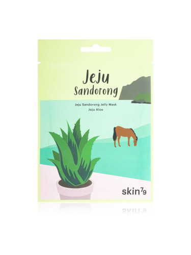 Skin79 Jeju Sandorong Jeju Aloe успокояваща платнена маска с хидратиращ ефект 33 мл.