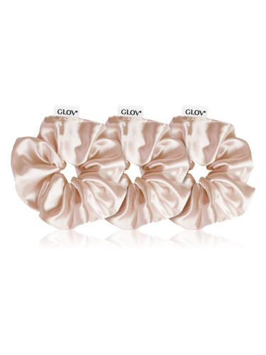 GLOV Satin Scrunchies S/M/L ластици за коса Sparkling Wine 3 бр.