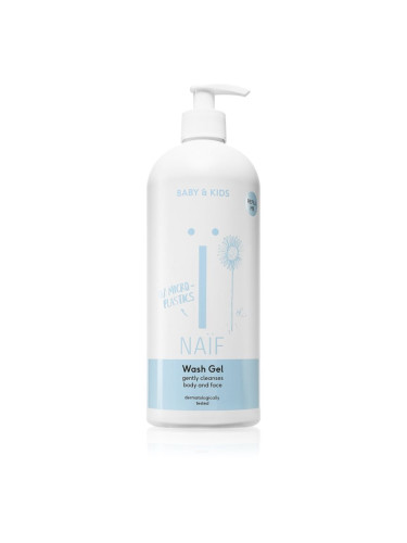 Naif Baby & Kids Wash Gel почистващ и миещ гел за деца и бебета за тяло и лице 700 мл.