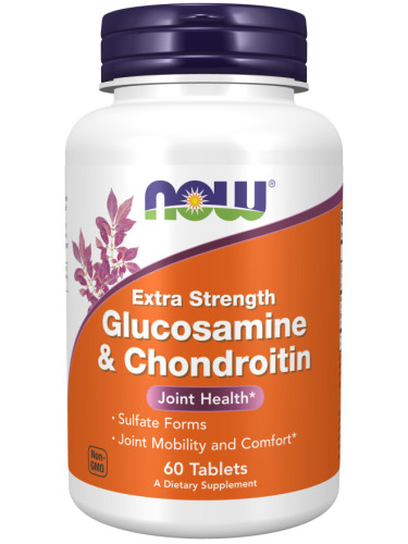 NOW - Glucosamine & Chondroitin 750/600 МГ - 60 Таблетки