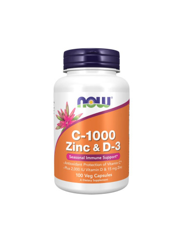 NOW - Vitamin C-1000 Zinc & D-3 - 100 Vcaps