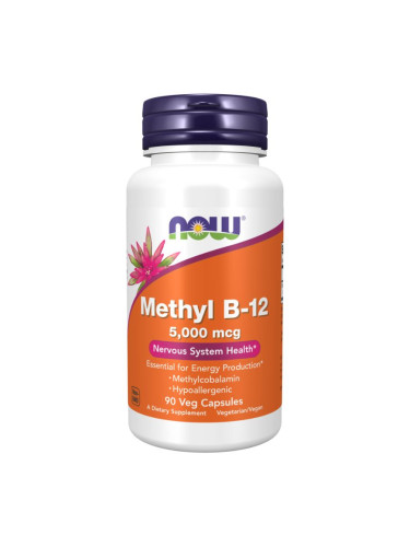 NOW - Methyl B-12 5000 mcg - 90 веган капсули