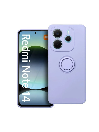 Силиконов кейс bSmart Finger Grip, За Xiaomi Redmi Note 14 5G, Светлолилав