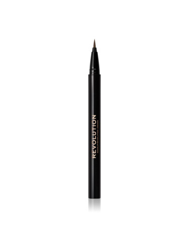Makeup Revolution Hair Stroke Brow Pen маркер за вежди цвят Medium Brown 0.5 мл.