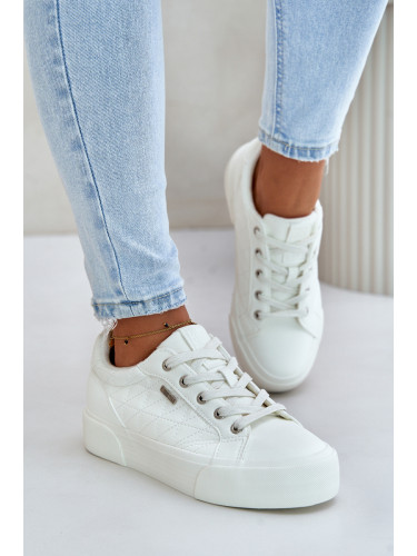 Women's insulated platform sneakers Big Star white
