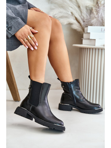 GOE leather ankle boots with zip GOE black
