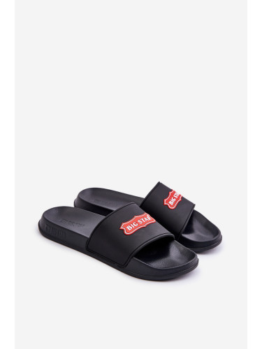 Men's slippers with Big Star logo black