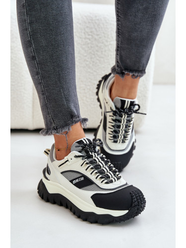 BIG STAR SHOES Кожени дамски маратонки на платформа Big Star