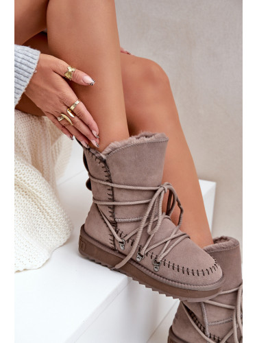 Дамски Снежни Обувки От Естествен Велур D.Franklin