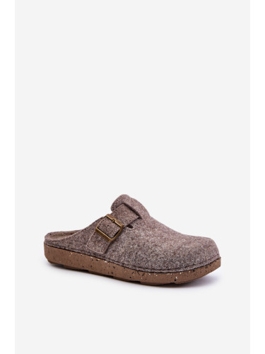 Men's slippers with buckle Inblu beige health slippers