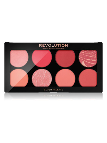 Revolution Ultra Blush палитра с ружове цвят Sunset Burst 8x1.6 гр.