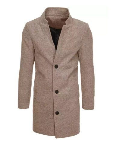 Płaszcz męski jednorzędowy brązowy Dstreet