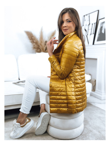 Dwustronny płaszczyk damski pikowany KATIE żółty Dstreet