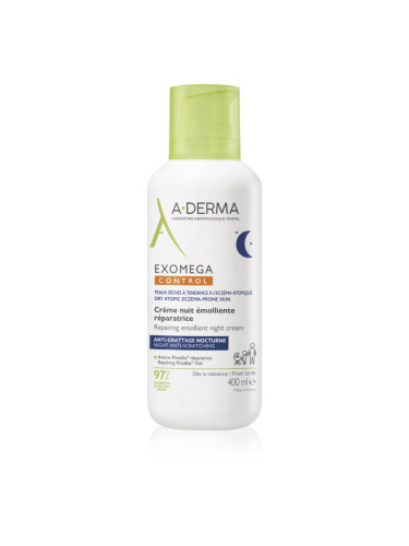 A-Derma Exomega Control Repairing Emollient Night Cream регенериращ нощен крем против сърбеж 400 мл.