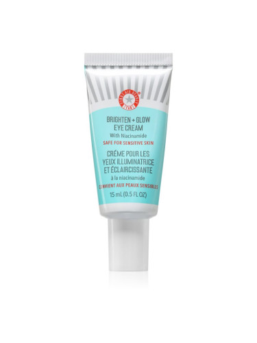 First Aid Beauty Brighten + Glow нежен очен крем с ниацинамид 15 мл.