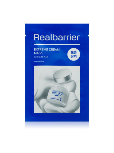 Real Barrier Extreme Cream Mask успокояваща платнена маска за интензивна хидратация 27 мл.