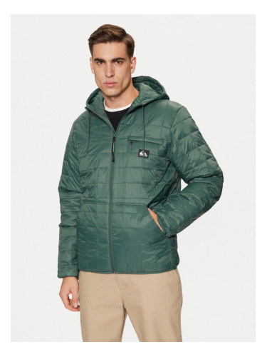 Quiksilver Преходно яке Check Mate EQYJK04095 Зелен Regular Fit
