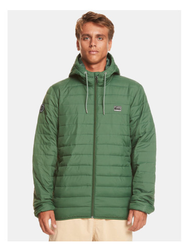 Quiksilver Преходно яке Scaly Hood Jckt EQYJK04008 Зелен Regular Fit