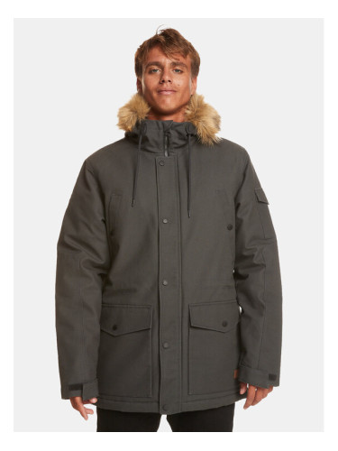 Quiksilver Зимно яке Long Trip Jckt EQYJK03988 Сив Regular Fit